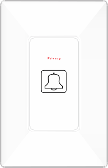 S-Series Outside door bell switch assy - no decora cover - WHITE